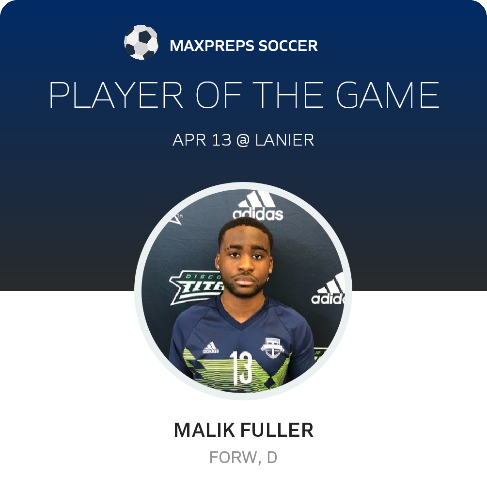 #13 Malik Fuller Player of the Game badge