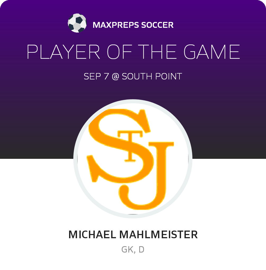 #33 Michael Mahlmeister Player of the Game badge