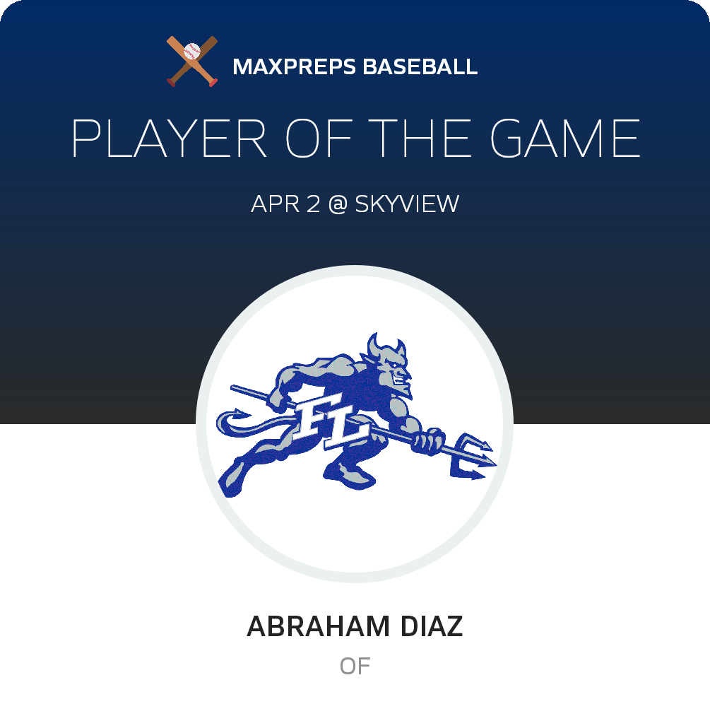 #33 Abraham Diaz Player of the Game badge