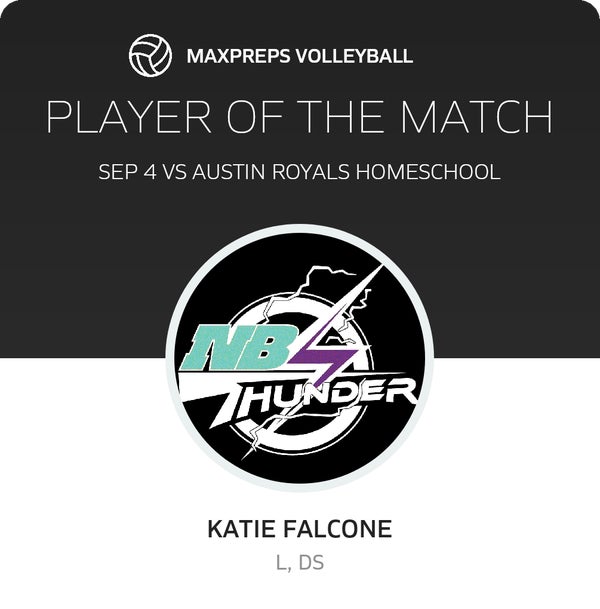 #7 Katie Falcone Player of the Game badge
