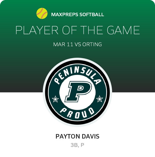 #5 Payton Davis Player of the Game badge