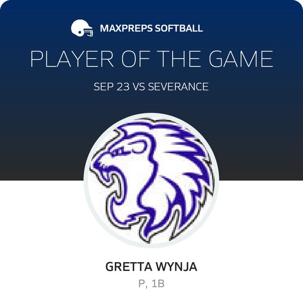#9 Gretta Wynja Player of the Game badge