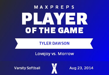 #8 Tyler Dawson Player of the Game badge