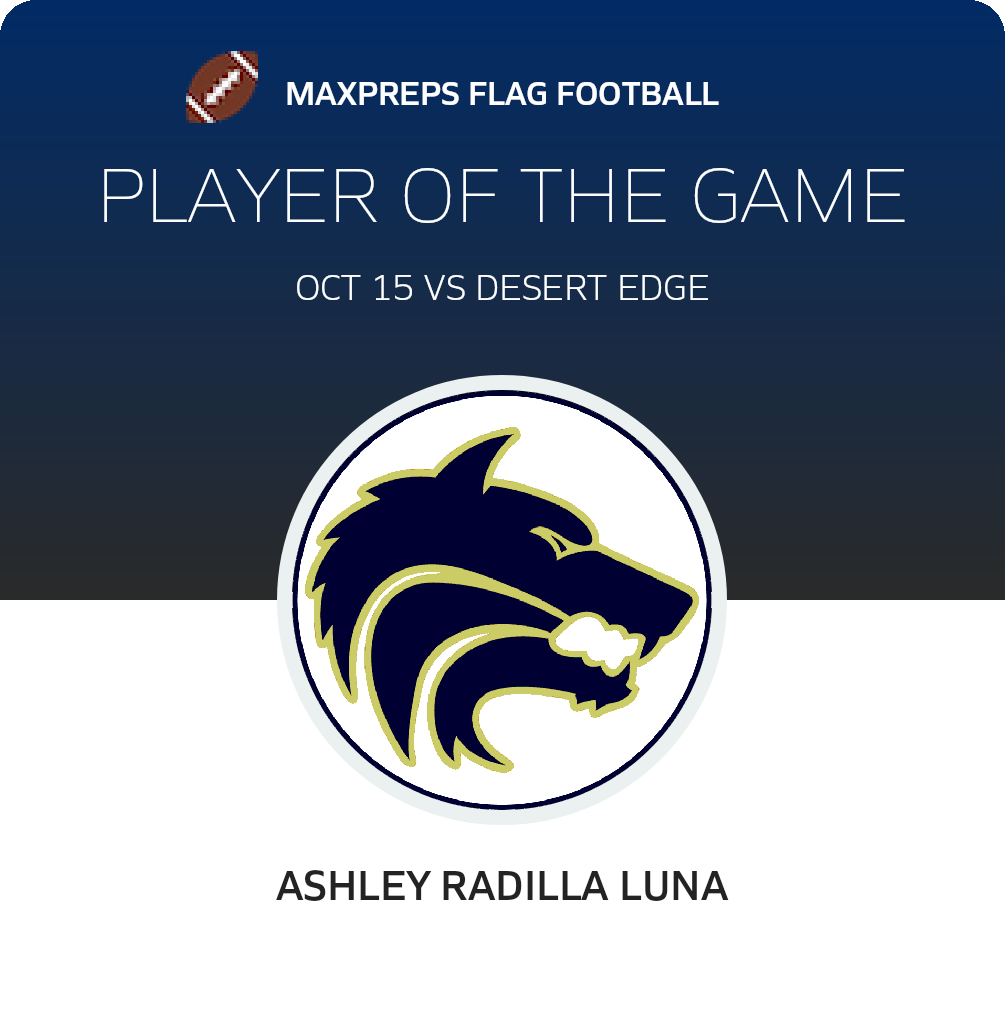 #13 Ashley Radilla Luna Player of the Game badge