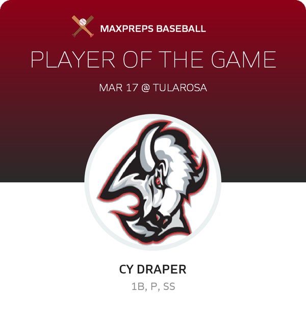 #24 Cy Draper Player of the Game badge