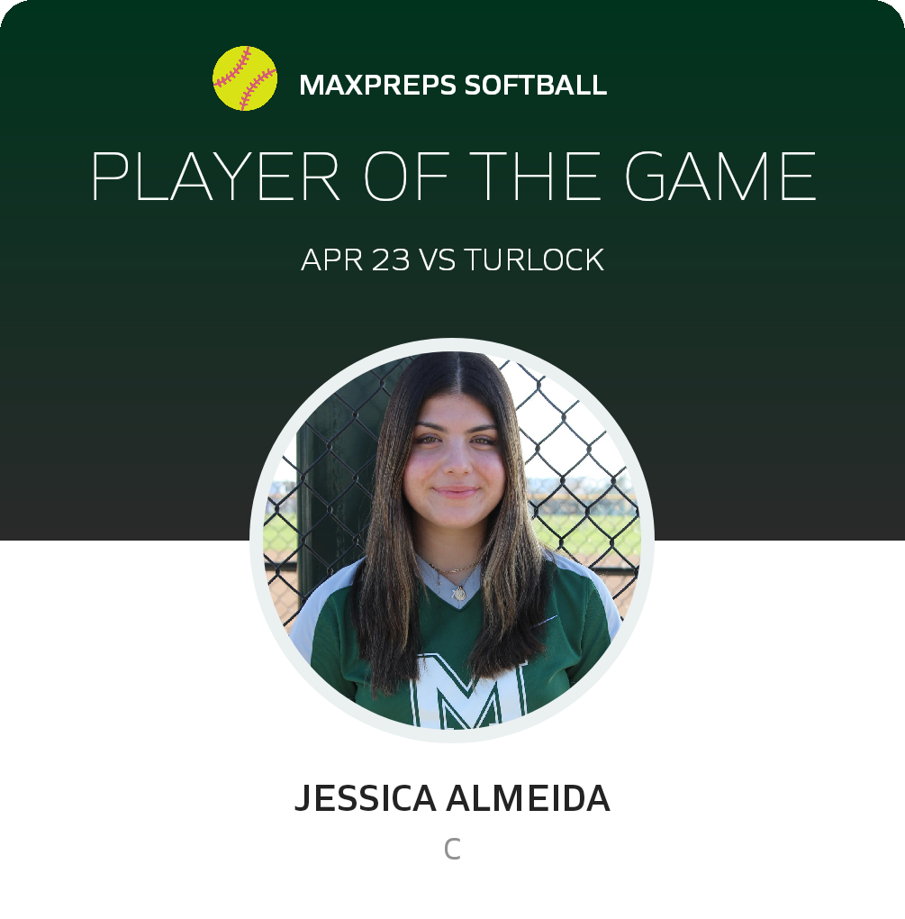 #5 Jessica Almeida Player of the Game badge