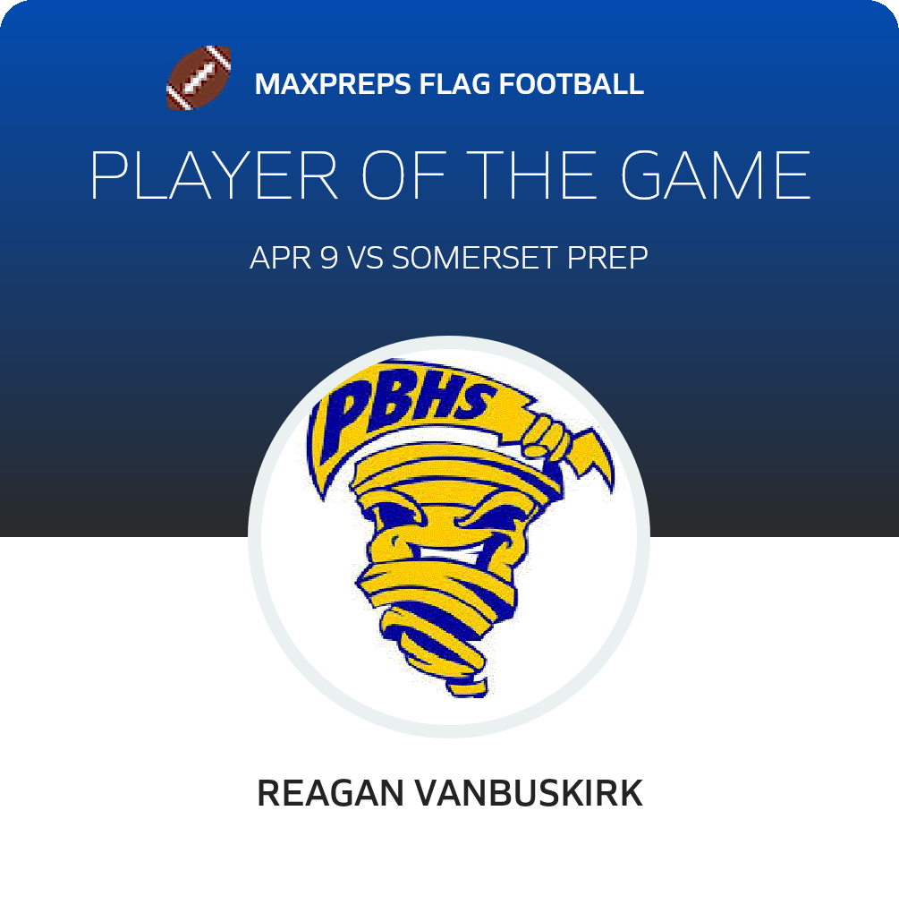Reagan VanBuskirk Player of the Game badge