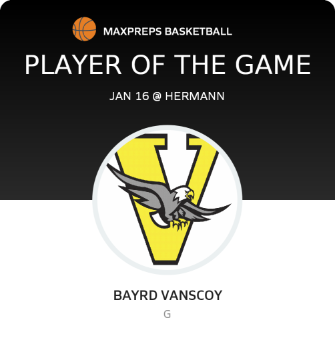 #23 Bayrd Vanscoy Player of the Game badge