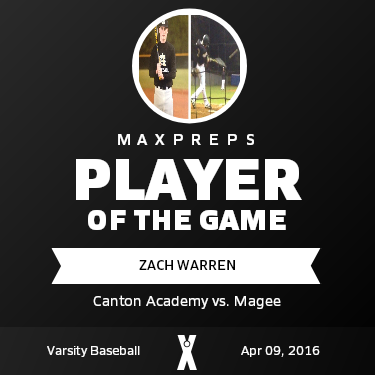 #3 Zach Warren Player of the Game badge