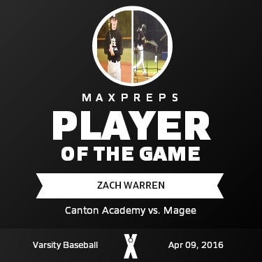#3 Zach Warren Player of the Game badge