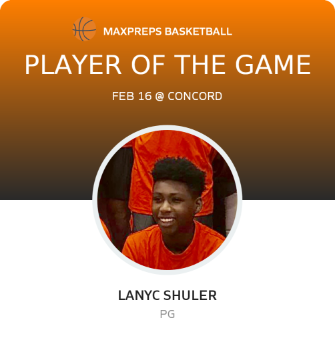 #3 Lanyc Shuler Player of the Game badge