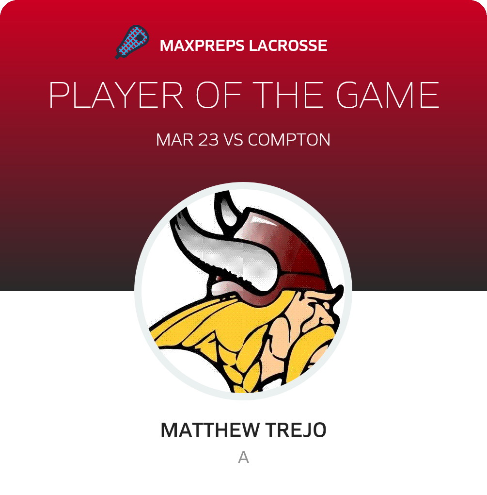#7 Matthew Trejo Player of the Game badge