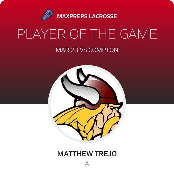 #7 Matthew Trejo Player of the Game badge