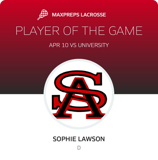 #13 Sophie Lawson Player of the Game badge