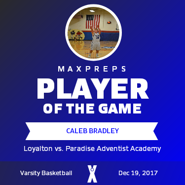 #30 Caleb Bradley Player of the Game badge