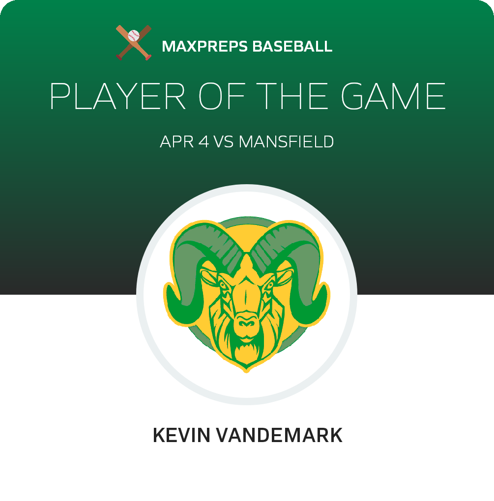 #5 Kevin Vandemark Player of the Game badge