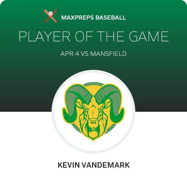 #5 Kevin Vandemark Player of the Game badge