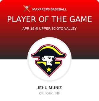 #33 Jehu Muniz Player of the Game badge
