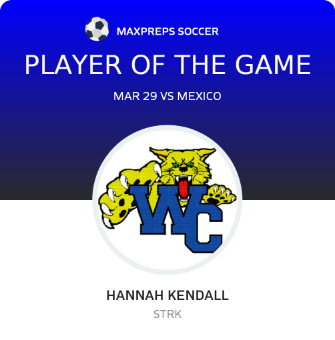 #14 Hannah Kendall Player of the Game badge