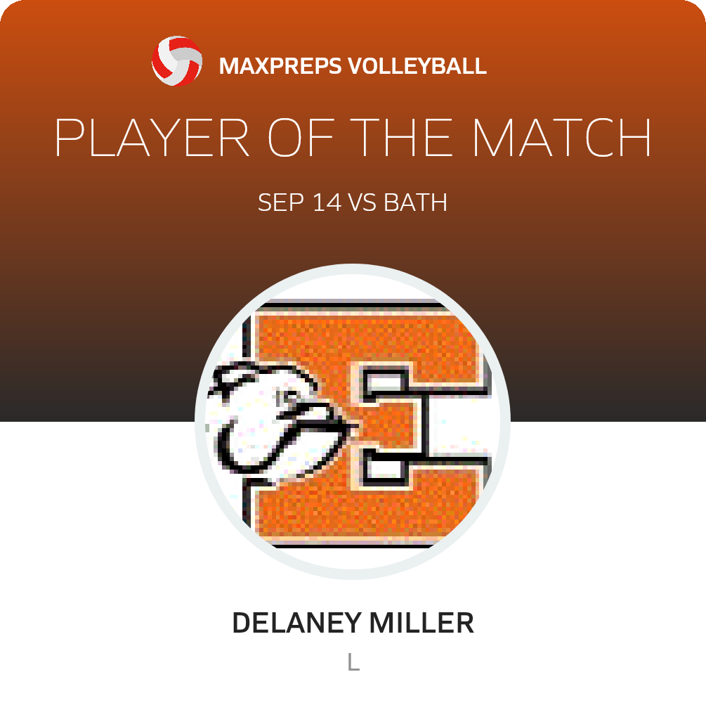 #24 Delaney Miller Player of the Game badge
