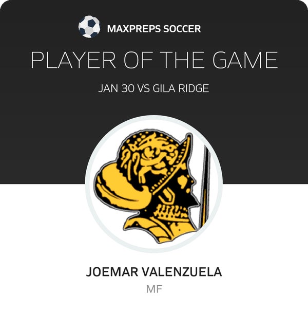 #8 Joemar Valenzuela Player of the Game badge