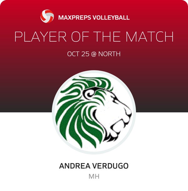 #3 Andrea Verdugo Player of the Game badge