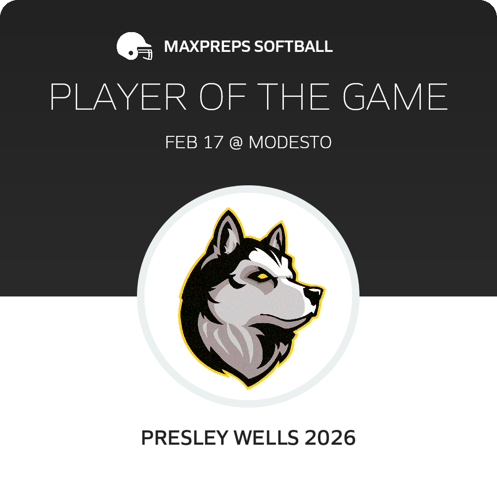#10 Presley Wells Player of the Game badge