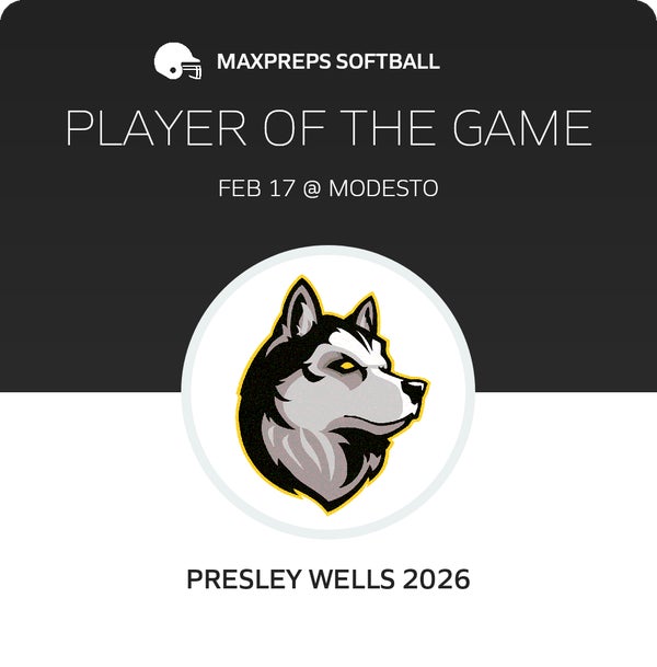 #10 Presley Wells Player of the Game badge