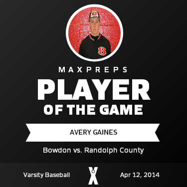 #10 Avery Gaines Player of the Game badge