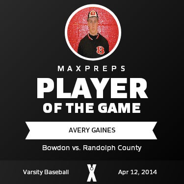 #10 Avery Gaines Player of the Game badge