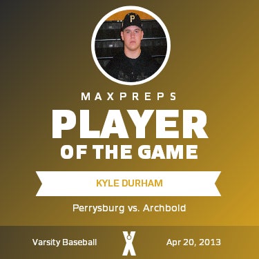 #21 Kyle Durham Player of the Game badge