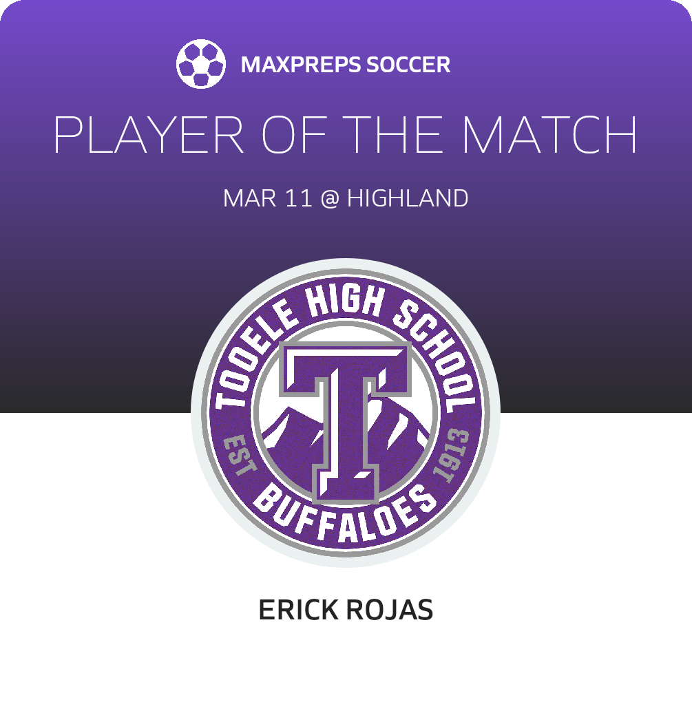 #20 Erick Rojas Player of the Game badge