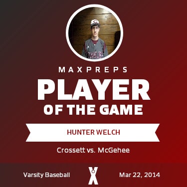#15 Hunter Welch Player of the Game badge