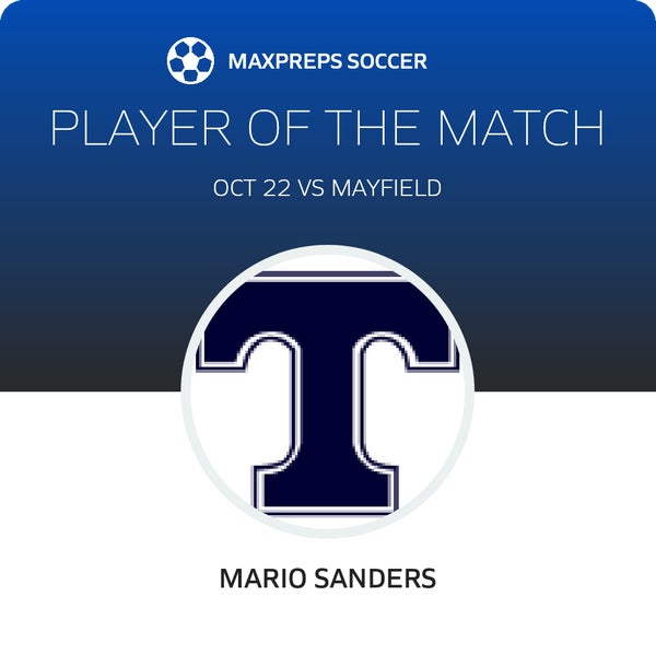 #10 Mario Sanders Player of the Game badge