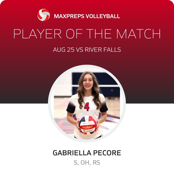 #4 Gabriella Pecore Player of the Game badge