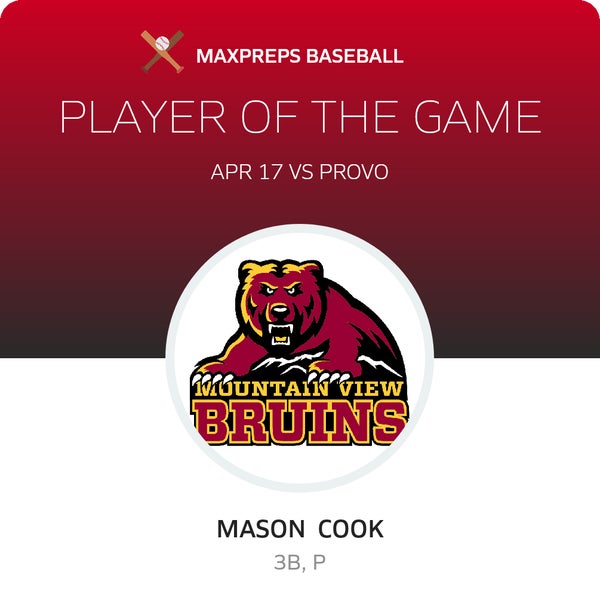 #7 Mason Cook Player of the Game badge