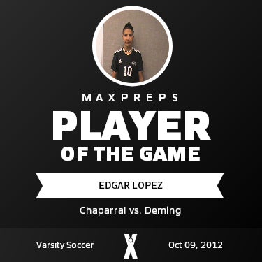 #10 Edgar Lopez Player of the Game badge