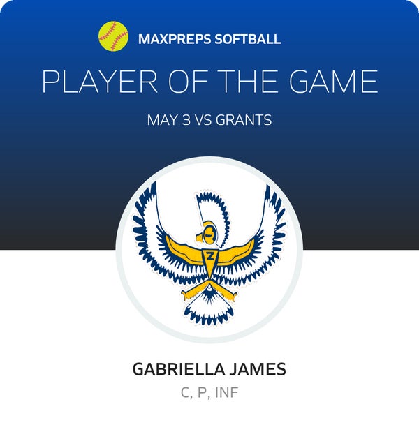 #25 Gabriella James Player of the Game badge