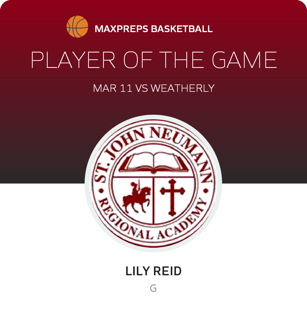 #3 Lily Reid Player of the Game badge