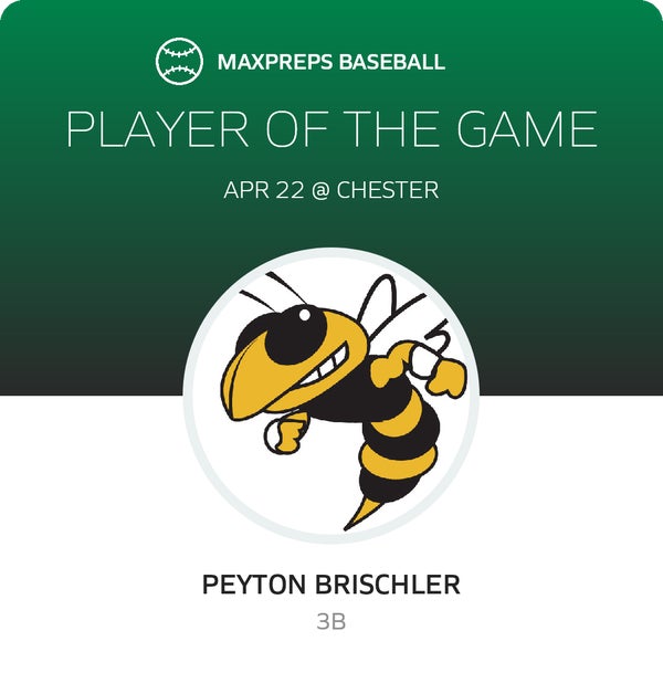 #1 Peyton Brischler Player of the Game badge