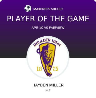 Hayden Miller Player of the Game badge