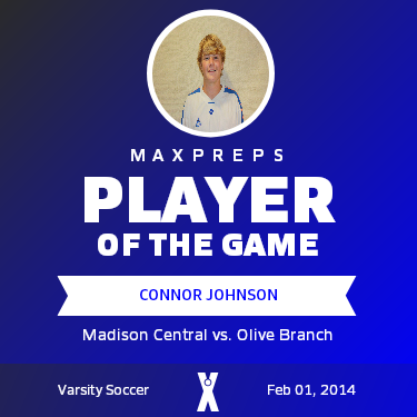 #8 Connor Johnson Player of the Game badge