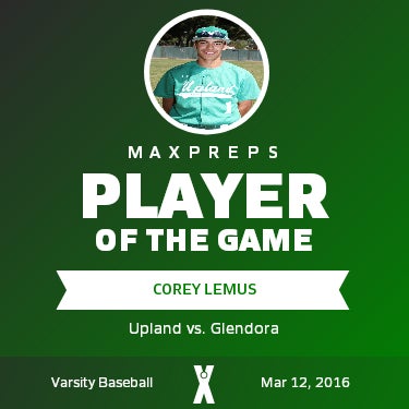 #9 Corey Lemus Player of the Game badge