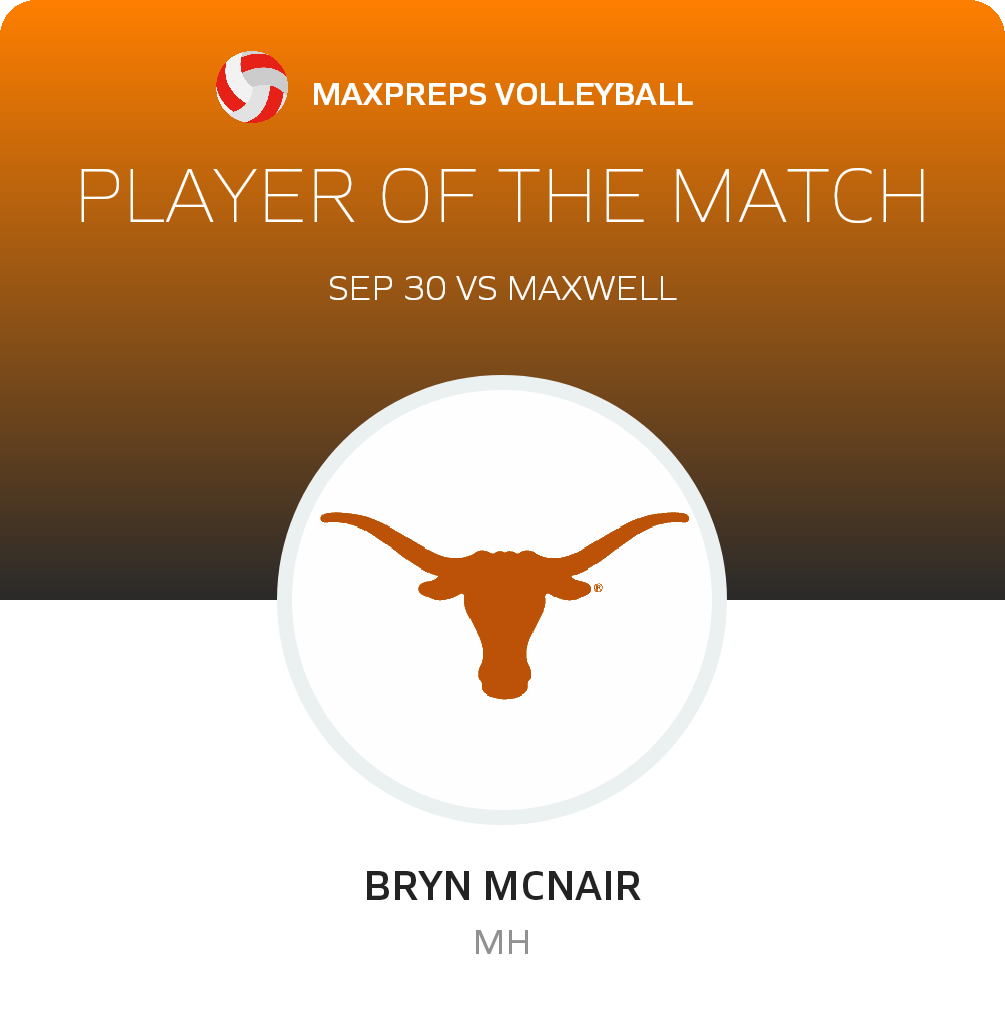 #5 Bryn Mcnair Player of the Game badge