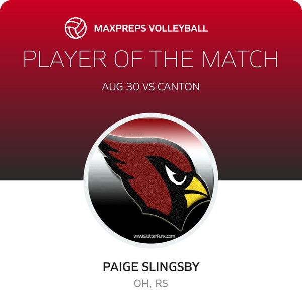 #12 Paige Slingsby Player of the Game badge
