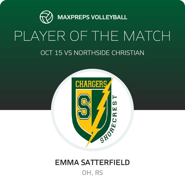 #8 Emma Satterfield Player of the Game badge