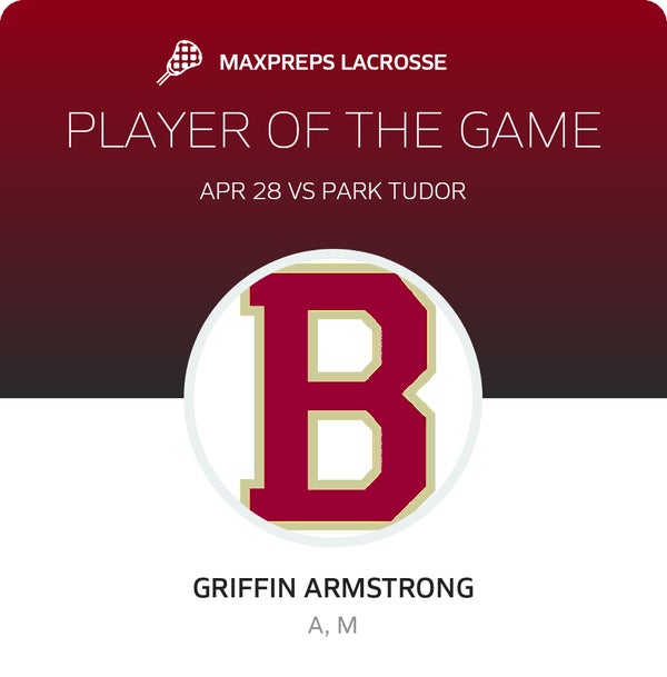 #13 Griffin Armstrong Player of the Game badge