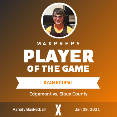 #13 Ryan Koupal Player of the Game badge