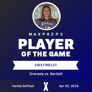 #16 Kira Finkley Player of the Game badge