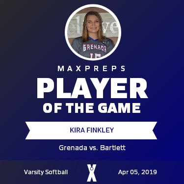 #16 Kira Finkley Player of the Game badge